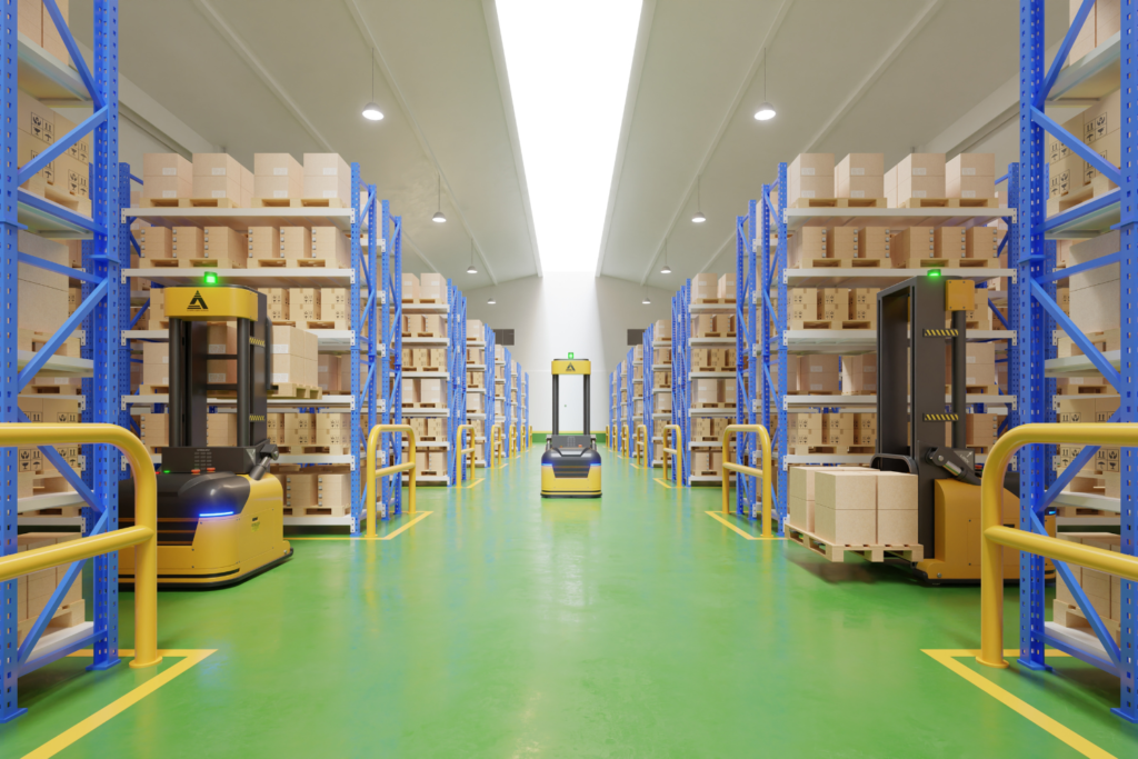 Automated Forklifts in a warehouse