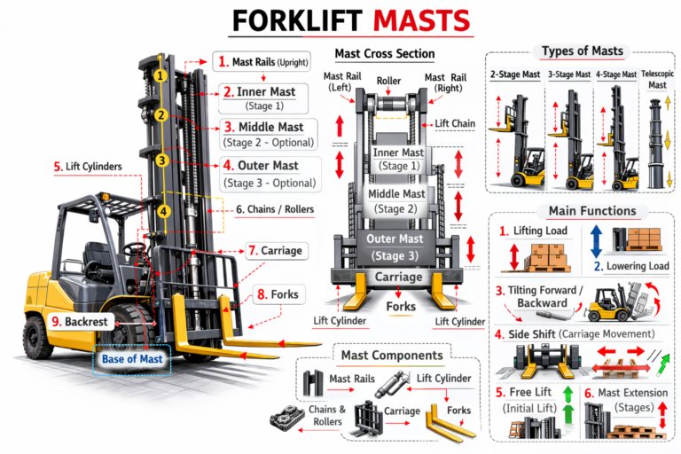 Forklift masts