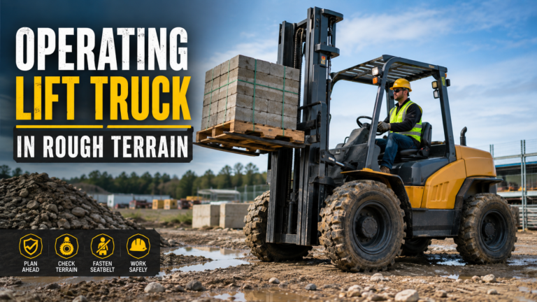 OPERATING LIFT TRUCK IN ROUGH TERRAIN