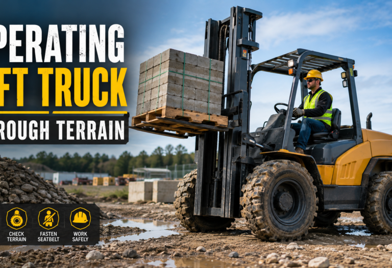 OPERATING LIFT TRUCK IN ROUGH TERRAIN