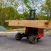 Warehouse forklift at construction site