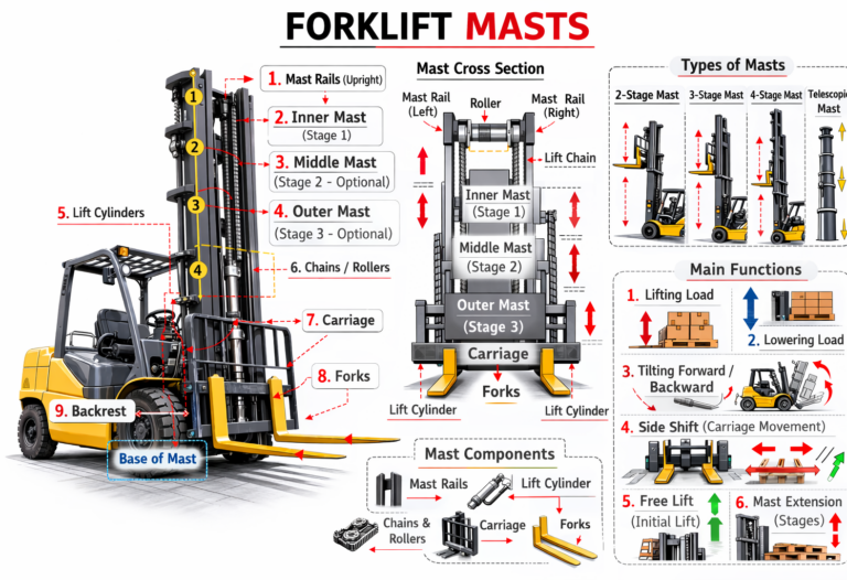 Forklift masts