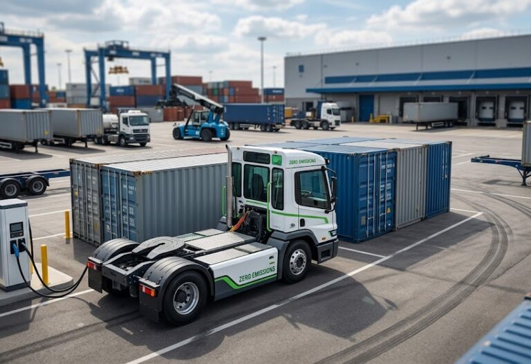 Electric vs diesel yard spotter truck