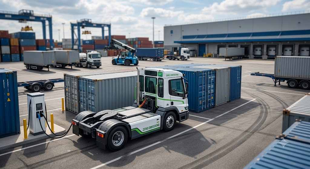 Electric vs diesel yard spotter truck